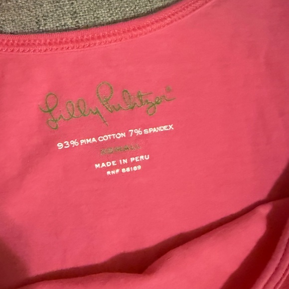Lilly Pulitzer Makena Pink Pima Cotton Palm Logo Tank Top
Size XS💎EUC - Picture 5 of 5